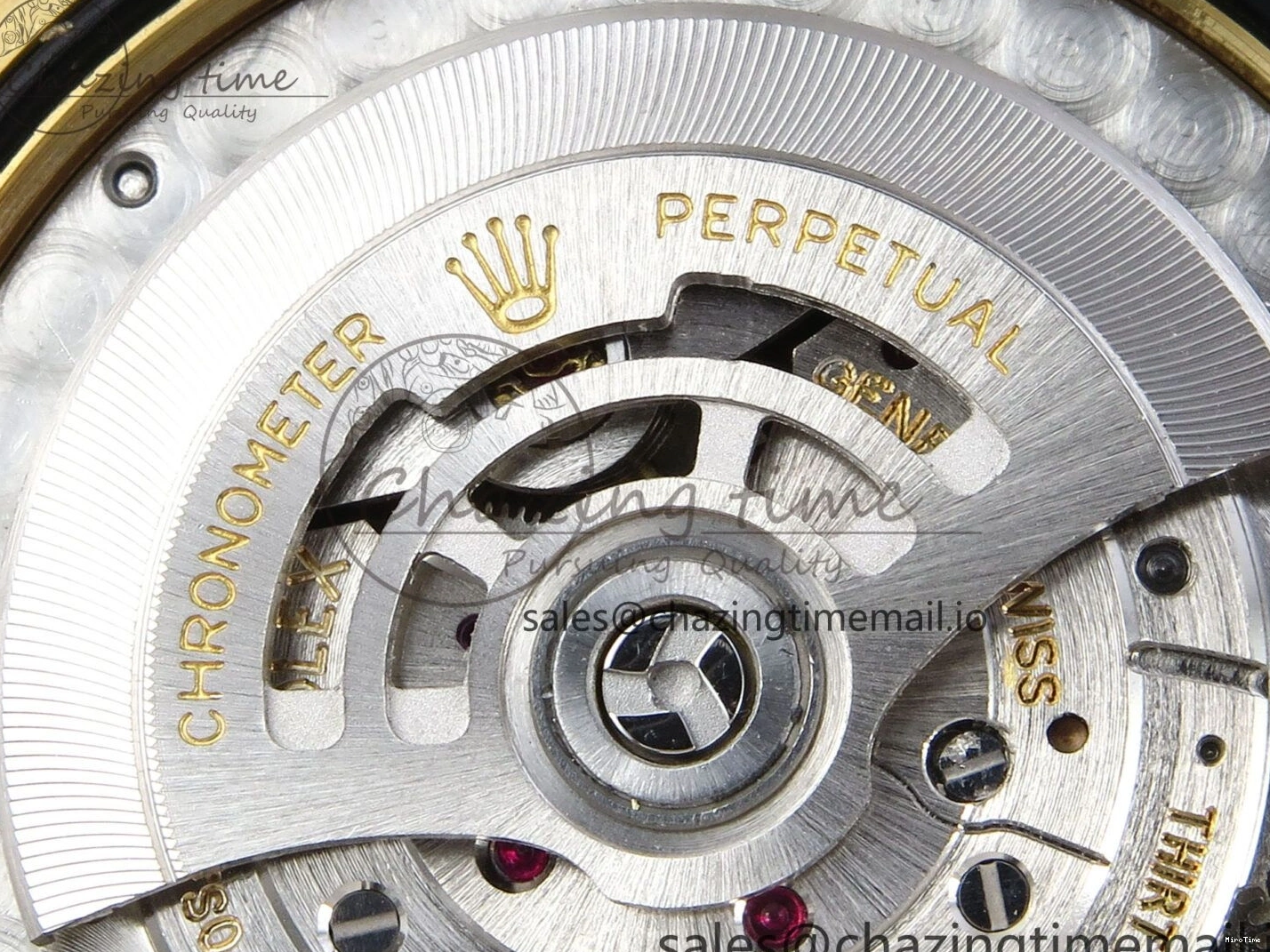 MiroTime 0129 Contemporary Day Date 128238 36mm YG KF 1:1 Best Edition YG Crystal Dial On President Bracelet A2836 (Gain Weight) 646